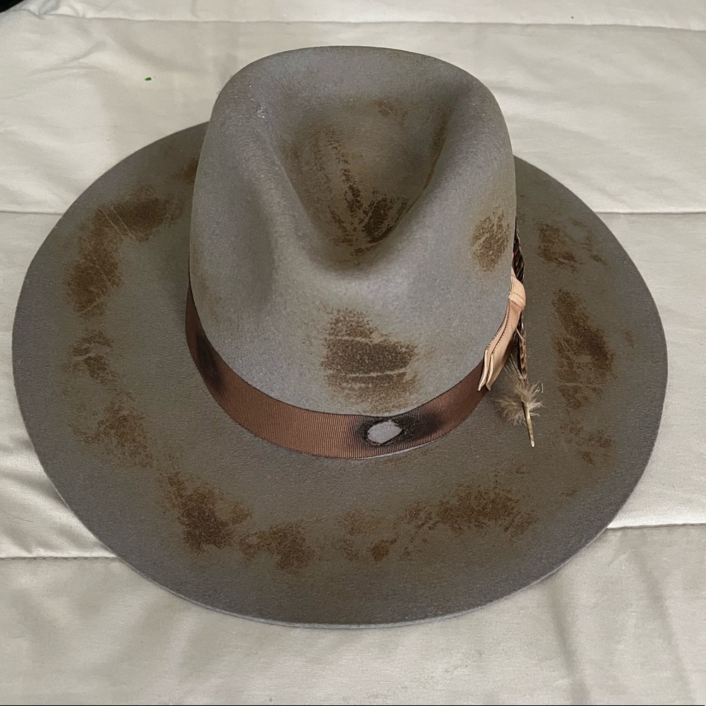 Distressed fedora